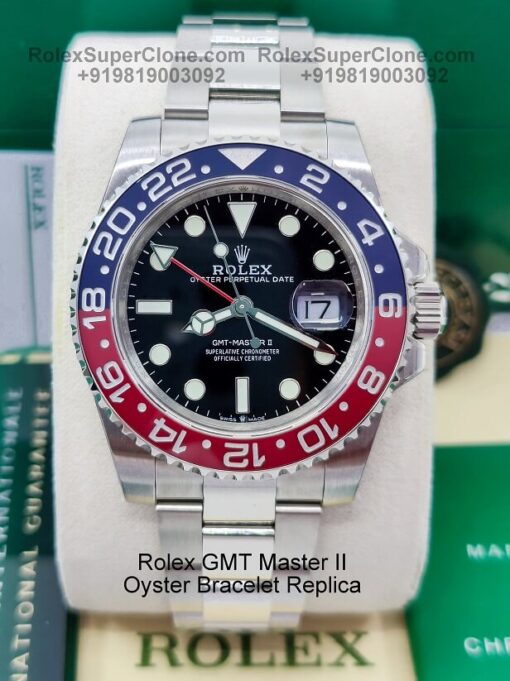 Rolex gmt pepsi oyster bracelet replica watch